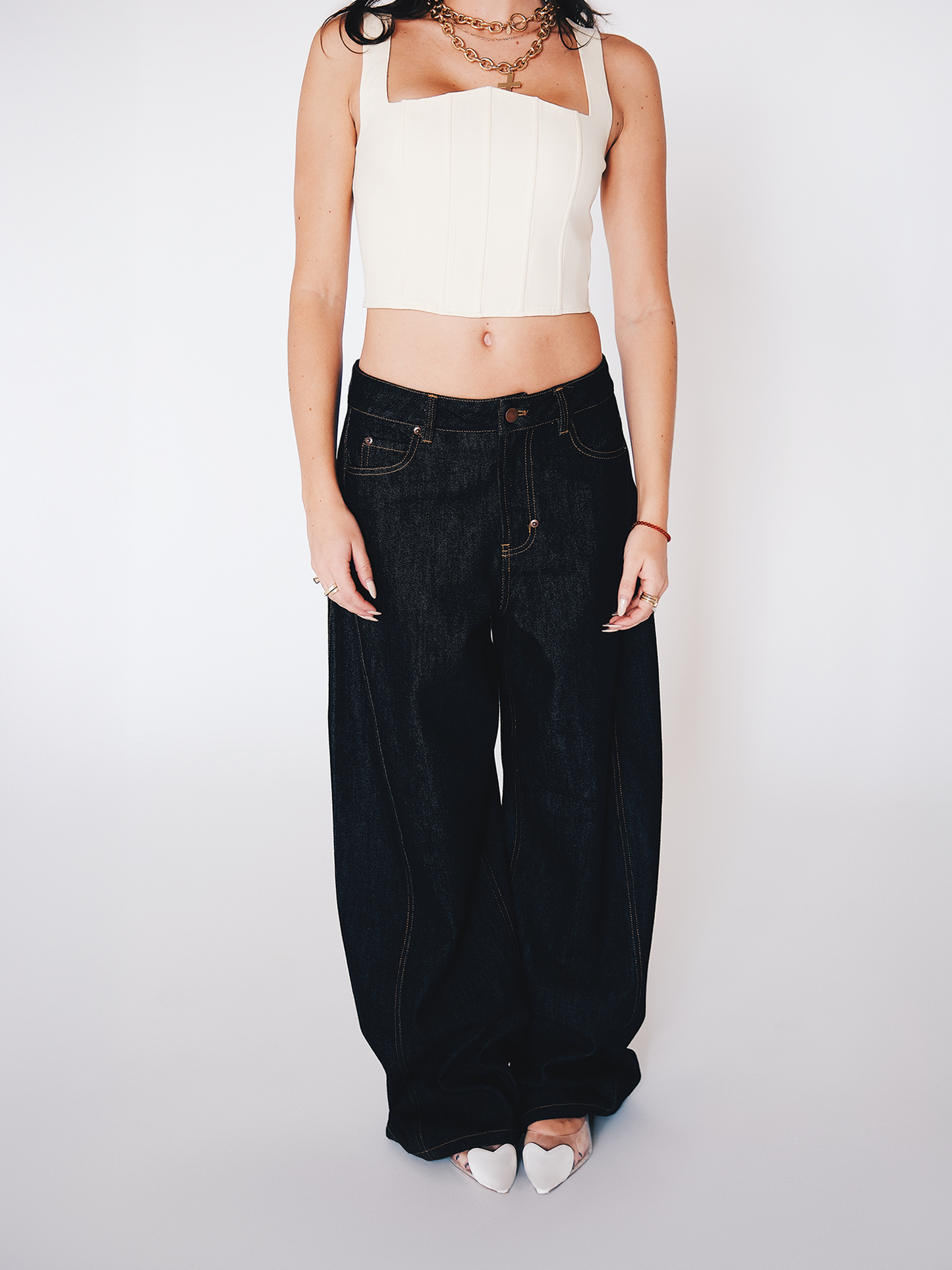 Jacqui Low Rise Slouchy Wide Leg Jeans